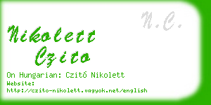 nikolett czito business card